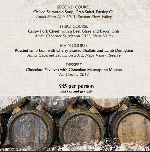 $85 per person plus tax and gratuity
							 See image for details