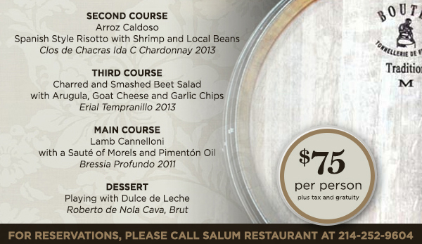 $75 per person plus tax and gratuity
							 See image for details