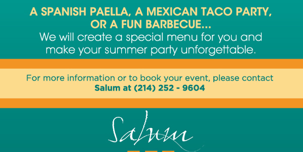 Join us for a special menu
							 See image for details