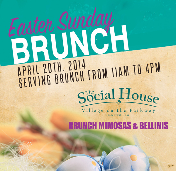 Social House

Easter Sunday Brunch
April 20th, 2014
Serving Brunch from 11am to 4pm

Brunch mimosas & bellinis