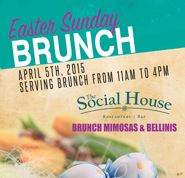 Easter Sunday Brunch
							 April 5th - Sercing Brunch from 11am to 4pm