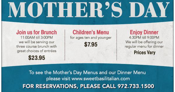 For reservations,
							 please call 972.733.1500