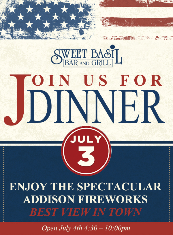 Join us for dinner
							 July 3rd