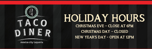 Holiday Hours
							See image for full details
