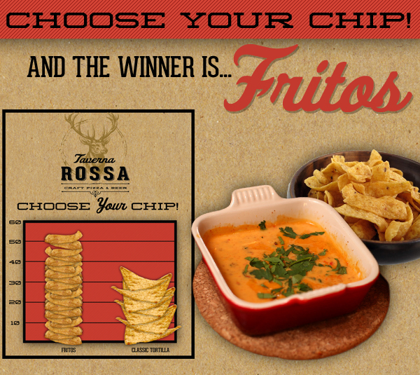 Taverna Rossa Craft Pizza & Beer

Choose your chip!

and the winner is... Fritos