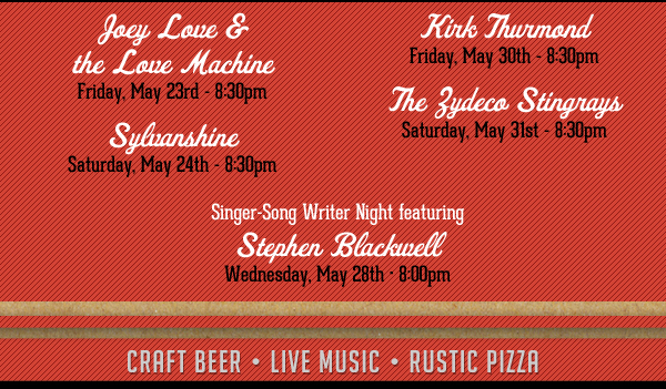 Live Music Schedule - See image for details