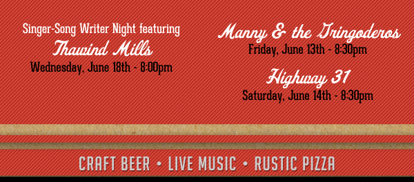 Live Music Schedule - See image for details