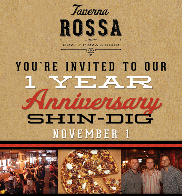 You're invited to our 1 Year Anniversary Shindig
							November 1