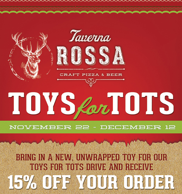 Toys for Tots Nov 22 - Dec 12
							Bring in a new, unwrapped toy for our Toys for Tots Drive and receive 15% off your order
							See image for full disclaimer