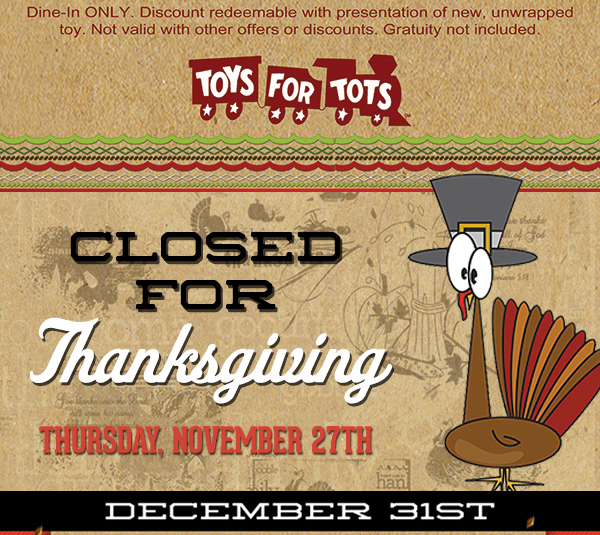 Closed for Thanksgiving