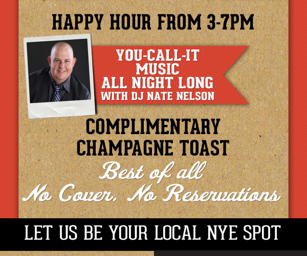 Complimentary Champagne Toast
							Best of all No Cover, No Reservations