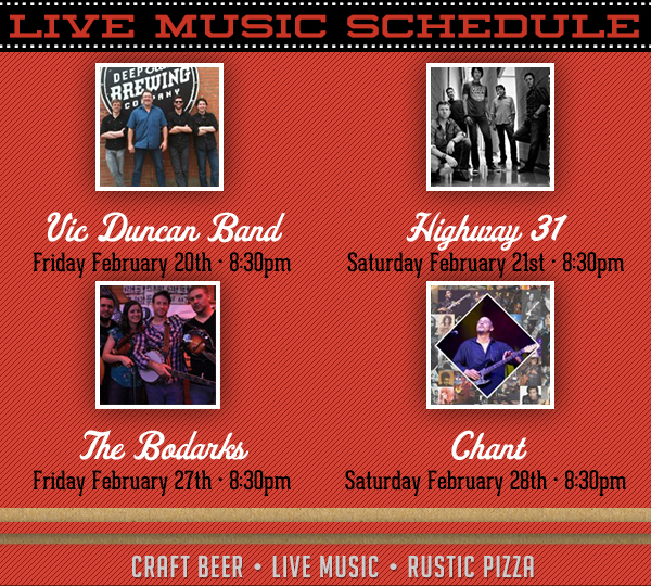 Live Music Schedule
							 See image for full details