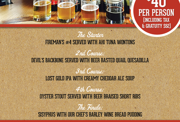 $40 per person plus tax and gratuity
							 See image for full details