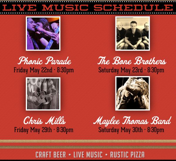Live Music Schedule
							 See image for full details