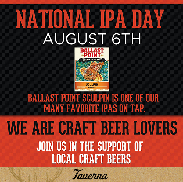 National IPA Day
							 August 6th
							 See image for full disclaimer