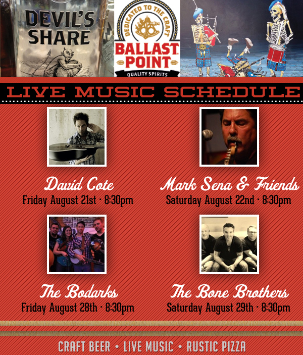 Live Music Schedule
							 See image for full details