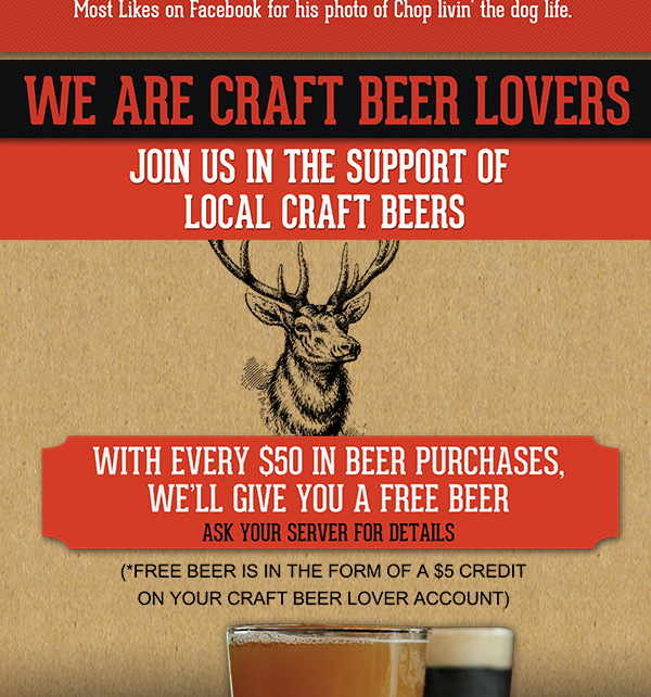 We are Craft Beer Lovers
							 See image for full details