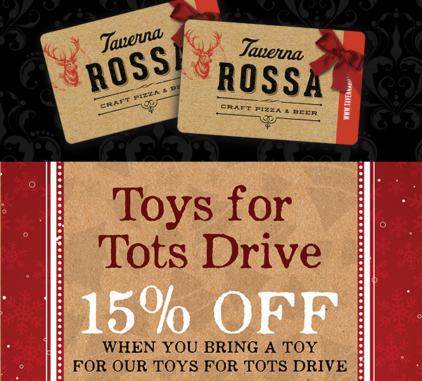Toys for Tots Drive
							 15% Off
							 See image for full details
