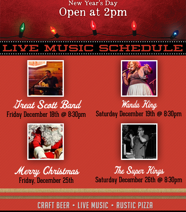 Live Music Schedule
							 See image for full details