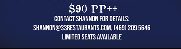 Weds, Feb 24th
							 Limited Seats available
							 See image for full details