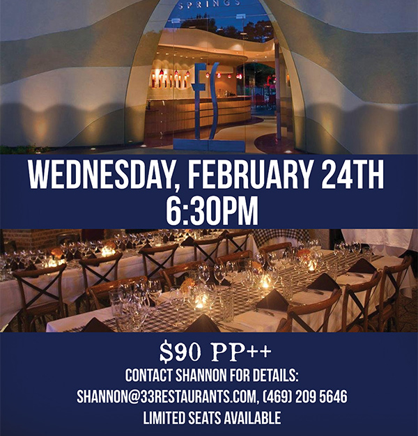 Flora Springs Wine Dinner
							 See image for full details