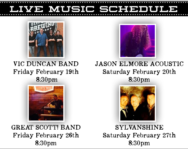 Live Music Schedule
							 See image for full details