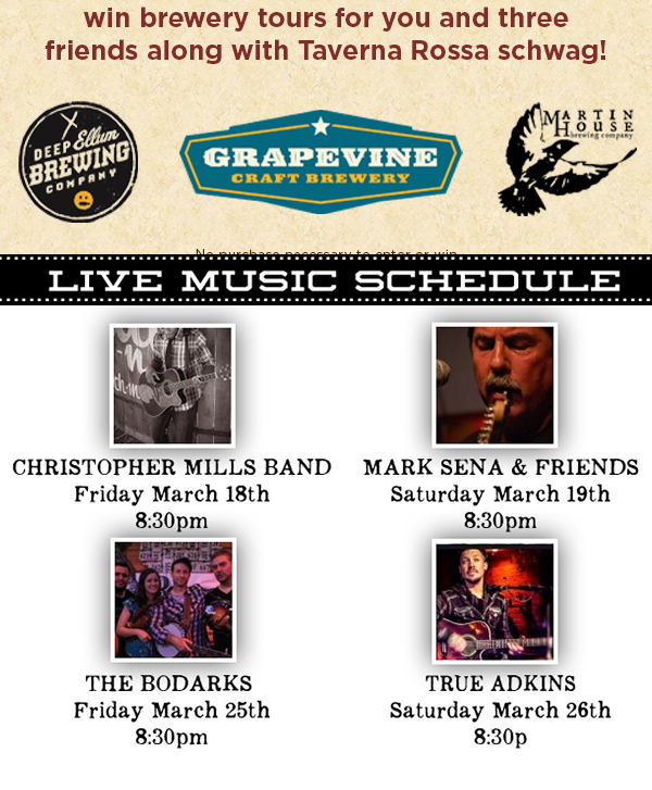 Live Music Schedule
							 See image for full details
