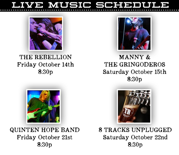 Live Music Schedule
							 See image for full details