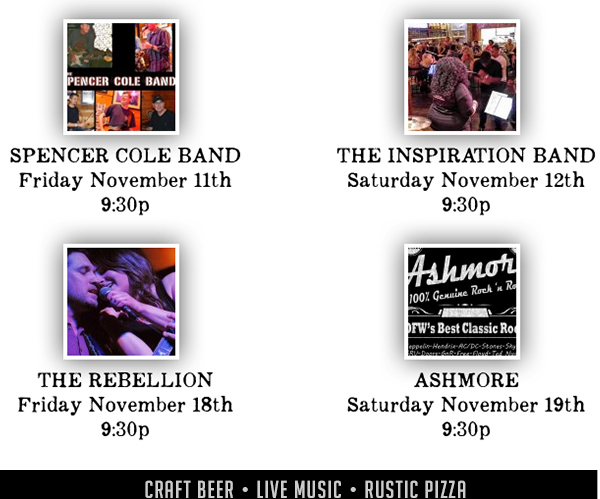 Live Music Schedule
							 See image for full details