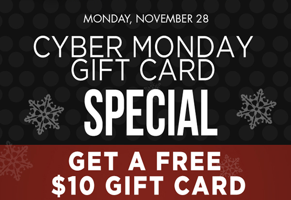 Taverna Rossa
							 Cyber Monday Gift Card Special
							 See image for full disclaimer