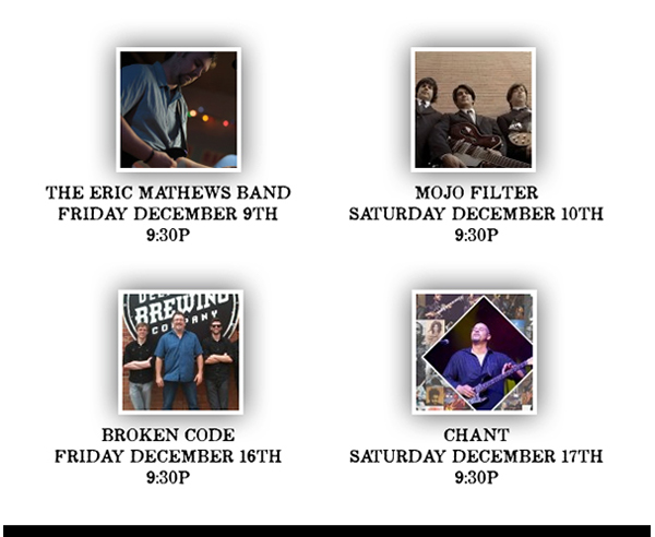Live Music Schedule
							 See image for full details