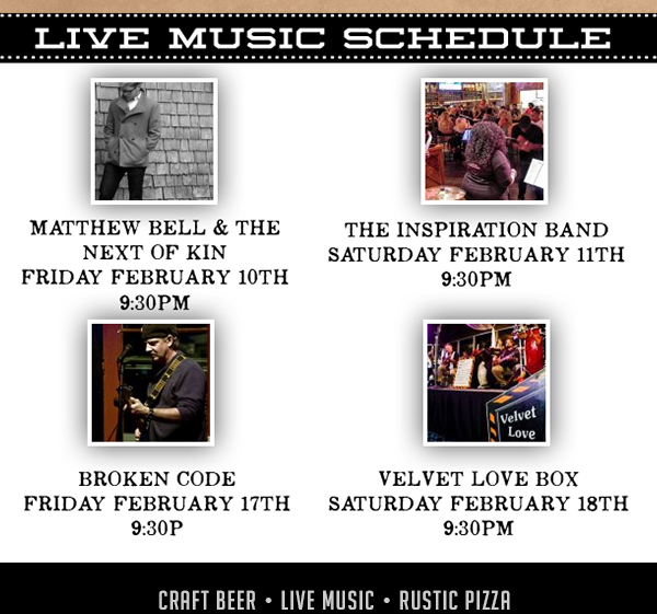 Live Music Schedule
							 See image for full details