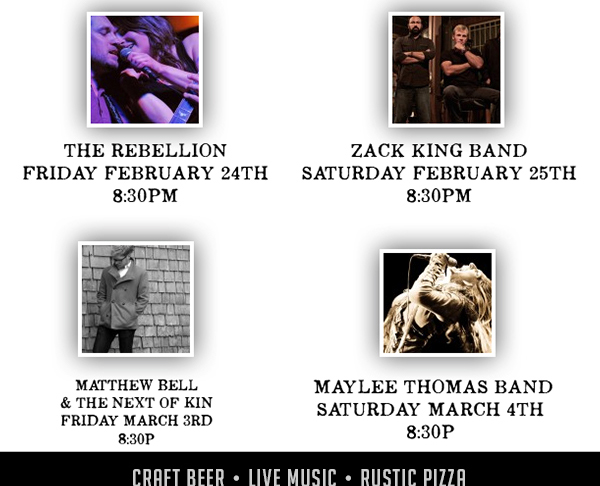 Live Music Schedule
							 See image for full details