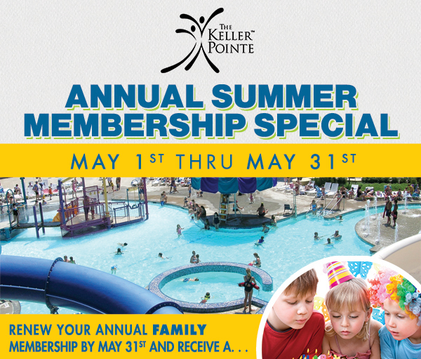 Sizzling Summer Membership Special
							 May 1 thru May 31
							 Purchase a new annual family membership by May 31 and receive a...