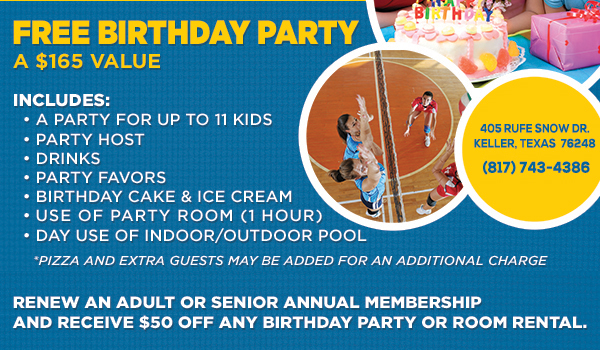 Free Birthday Party
							 See image for full details