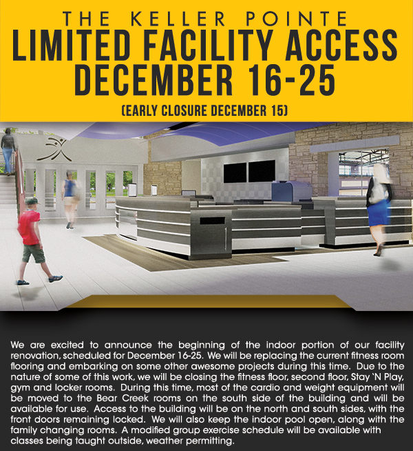 Limited Facility Access
							 December 16 - 25
							 See image for full details