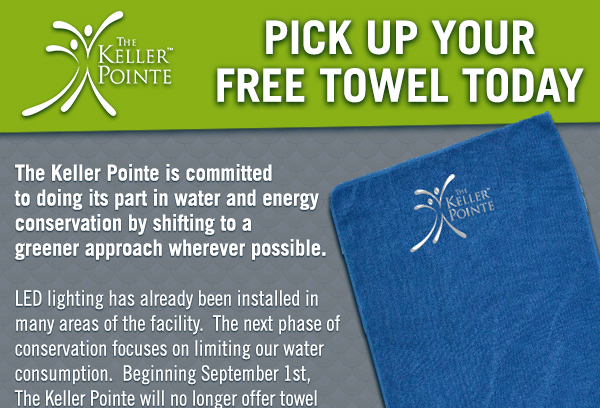Pick up your free towel today
							 See image for full details