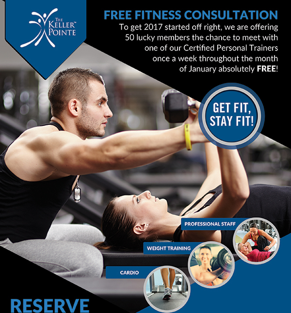 Free Fitness Consultation
							 Get fit, stay fit!
							 See image for full details