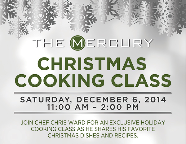 Christmas Cooking Class
							Sat, Dec 6 - 11am - 2pm