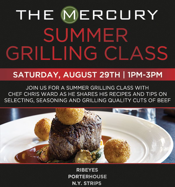 Summer Grilling Class
							 Saturday, August 29 1pm-3pm
							 See image for details