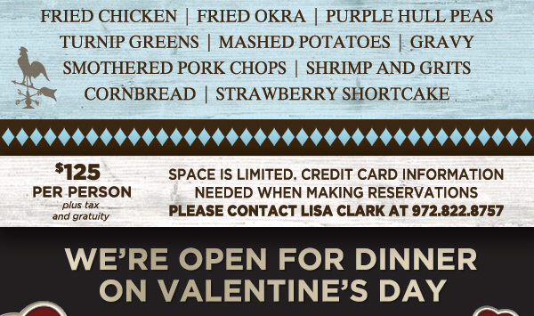 $125 per person
							 Space is limited. Credit card info needed when making reservations
							 See image for full details