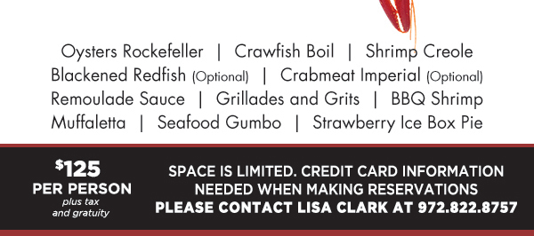 $125 per person plus tax and gratuity
							 See image for full details