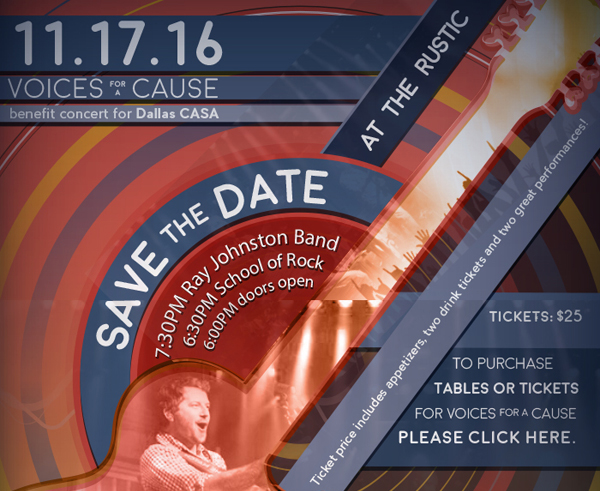 Save the Date
							 Voices for a Cause
							 See image for full details