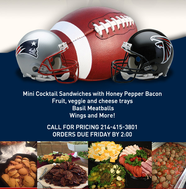 Party platters available!
							 See image for details