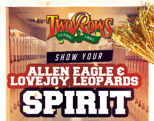 Two Rows
							 Show your School Spirit!