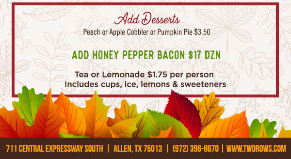 www.tworows.com - Allen's favorite hometown restaurant & bar featuring wood-fired brick oven pizza, big ole burgers, spacious patio, and much more!