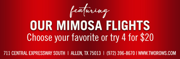 www.tworows.com - Allen's favorite hometown restaurant & bar featuring wood-fired brick oven pizza, big ole burgers, spacious patio, and much more!