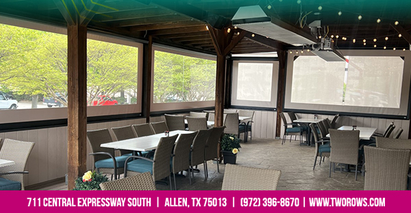 www.tworows.com - Allen's favorite hometown restaurant & bar featuring wood-fired brick oven pizza, big ole burgers, spacious patio, and much more!
