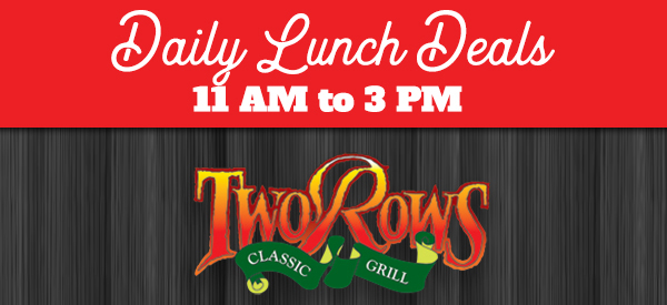 www.tworows.com - Allen's favorite hometown restaurant & bar featuring wood-fired brick oven pizza, big ole burgers, spacious patio, and much more!