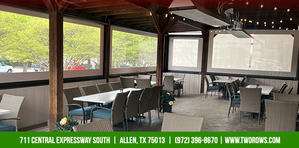 www.tworows.com - Allen's favorite hometown restaurant & bar featuring wood-fired brick oven pizza, big ole burgers, spacious patio, and much more!